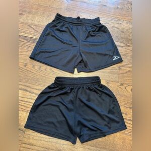 Score Youth Athletic Shorts Black Set of 2 Size Small—soccer, running,basketball